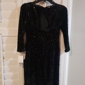 Black Sequin Cocktail Dress